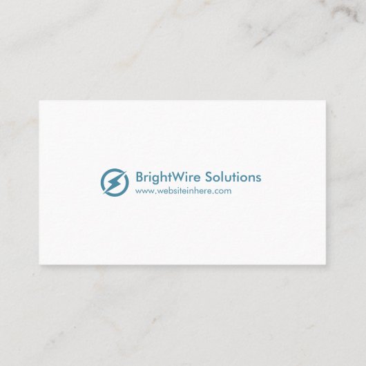 Carte De Visite Professional Electrical Engineering White Blue (Dos)