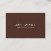 Carte De Visite Professional Elegant Brown & Beige Luxury Silk (Devant)
