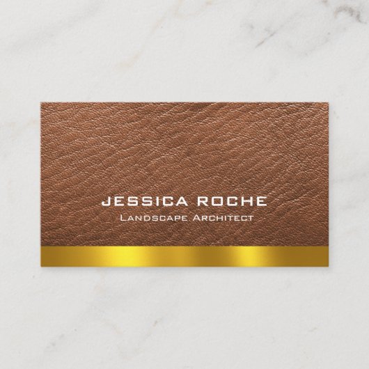 Carte De Visite Professional Elegant Brown Modern  Architect  (Devant)