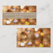 Carte De Visite Professional Elegant Modern Parties scintillant Pl (Devant / Derrière)