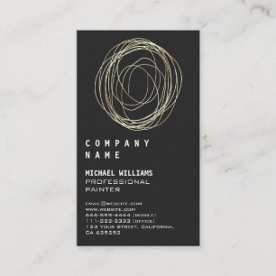 Carte De Visite Professional Elegant Modern Silver Black Métal Bu