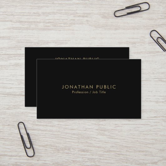 Carte De Visite Professional Elegant Modern Template Minimalist (Devant/Arrière en situation)