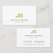 Carte De Visite Professional Elegant Modern Template Monogram (Devant / Derrière)