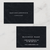 Carte De Visite Professional Elegant Noir Chalk Board (Devant / Derrière)