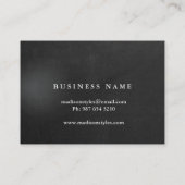 Carte De Visite Professional Elegant Noir Chalk Board (Dos)