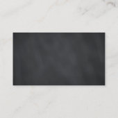 Carte De Visite Professional Elegant Noir Chalk Board (Dos)