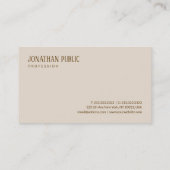 Carte De Visite Professional Elegant Template Brown & Beige Luxury (Dos)