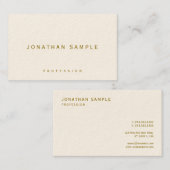 Carte De Visite Professional Elegant Template Gold Text Luxurious (Devant / Derrière)