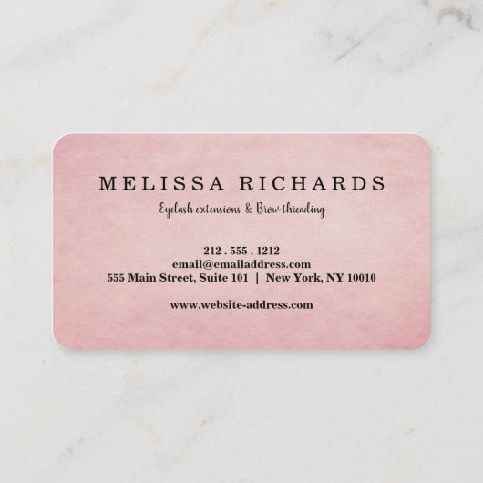 Carte De Visite Professional Eyelashes Makeup Artist Black Busines (Dos)