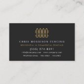 Carte De Visite Professional Fencing QR Code (Devant)