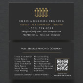 Carte De Visite Professional Fencing QR Code