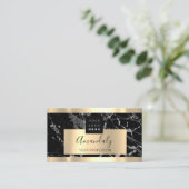 Carte De Visite Professional Finance Investment Services Gold Logo (Debout devant)