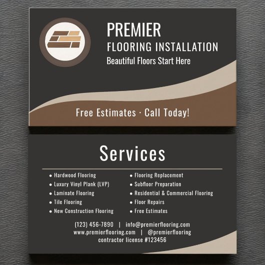 Carte De Visite Professional Flooring Installation Company