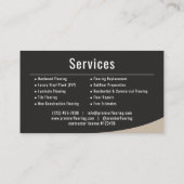 Carte De Visite Professional Flooring Installation Company (Dos)