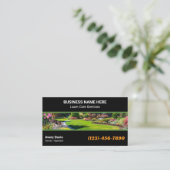Carte De Visite Professional Garden Services Grass Lawn Care (Debout devant)