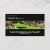 Carte De Visite Professional Garden Services Grass Lawn Care (Dos)
