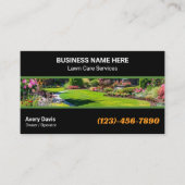 Carte De Visite Professional Garden Services Grass Lawn Care (Devant)