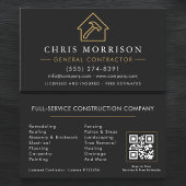 Carte De Visite Professional General Contractor QR Code