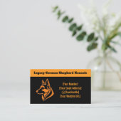Carte De Visite Professional German Shepherd Kennel Business Card (Debout devant)