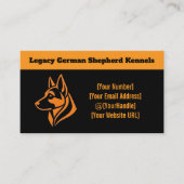 Carte De Visite Professional German Shepherd Kennel Business Card (Devant)