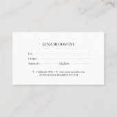 Carte De Visite Professional Gift Certificates for Small Businesse (Dos)