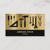Carte De Visite Professional Gold Auto Repair Tools Handyman (Devant)