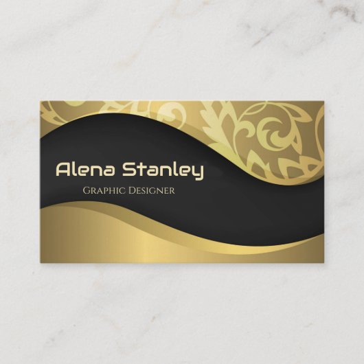 Carte De Visite Professional Gold Black Classy (Devant)