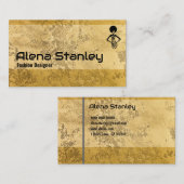 Carte De Visite Professional Gold Classy (Devant / Derrière)