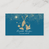 Carte De Visite Professional Gold Confetti Vacuum cleaner,Broom (Devant)