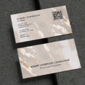 Carte De Visite Professional Gold Foil QR Code & Social Media