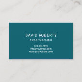 Carte De Visite Professional Gold Lawn Care Logo Teal Landscaping (Dos)