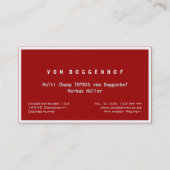 Carte De Visite Professional Great Dane (Dos)