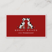 Carte De Visite Professional Great Dane (Devant)