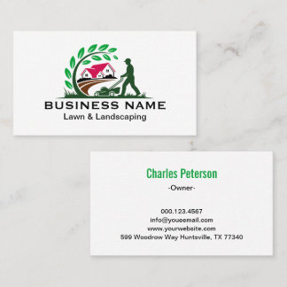 Carte De Visite Professional Green Lawn Maintenance Services