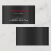 Carte De Visite Professional Grey Simple Plain Moderne Design (Devant / Derrière)