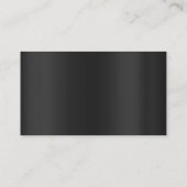 Carte De Visite Professional Grey Simple Plain Moderne Design (Dos)