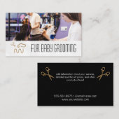 Carte De Visite Professional Groomer Trimming Cute Dog (Devant / Derrière)