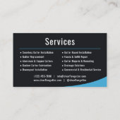 Carte De Visite Professional Gutter Installation Company (Dos)