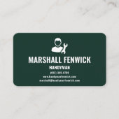 Carte De Visite Professional Handyman Forest Green Copper (Devant)