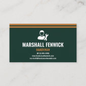 Carte De Visite Professional Handyman Modern Forest Green & Copper (Devant)