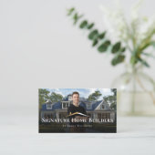 Carte De Visite Professional Home Builder Contractor Photo Qr Code (Debout devant)