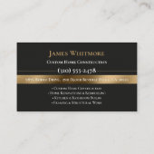 Carte De Visite Professional Home Builder Contractor Photo Qr Code (Dos)