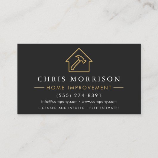 Carte De Visite Professional Home Improvement Construction (Devant)