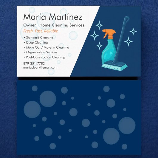 Carte De Visite Professional House Cleaning Service