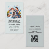 Carte De Visite Professional House Cleaning Service Housekeeping (Devant / Derrière)