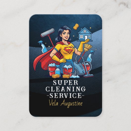 Carte De Visite Professional House Cleaning Service Housekeeping (Devant)