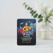 Carte De Visite Professional House Cleaning Service Housekeeping (Debout devant)