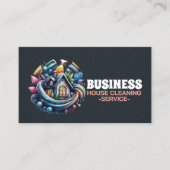 Carte De Visite Professional House Cleaning Service Housekeeping (Devant)