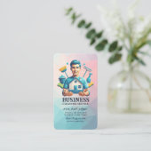 Carte De Visite Professional House Cleaning Service Housekeeping (Debout devant)