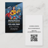 Carte De Visite Professional House Cleaning Service Housekeeping (Devant / Derrière)